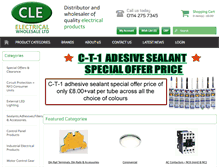 Tablet Screenshot of cle-electrical.co.uk